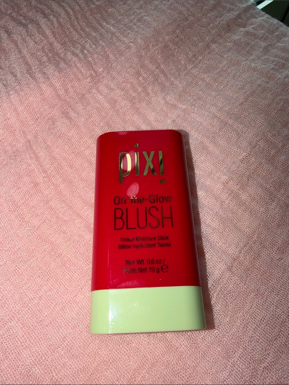 Pixi On-the-Glow Blush Stick — Bright Pink & Cream Accents